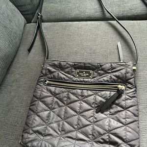 Kate spade black quilted crossbody bag